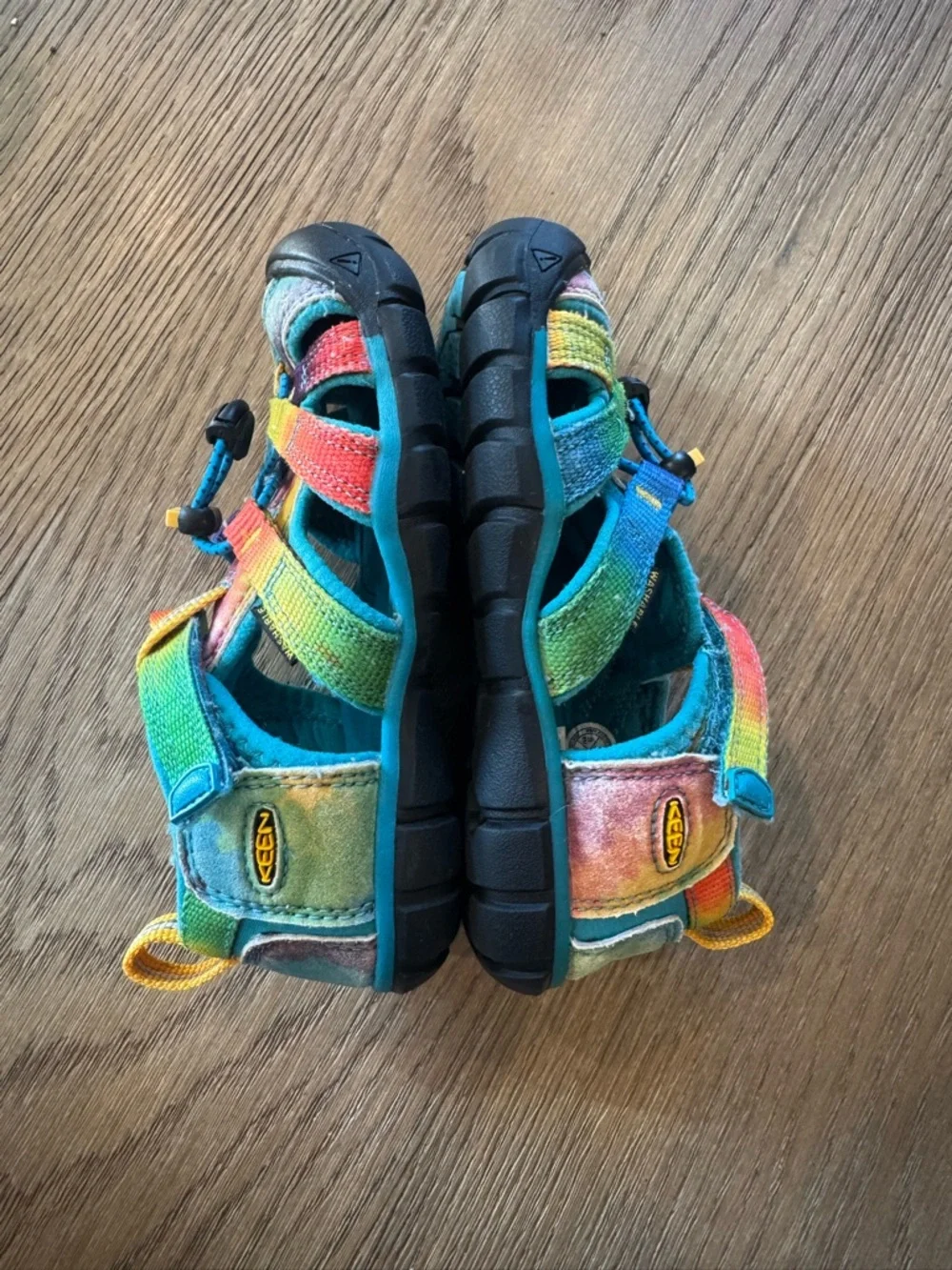 KEEN Kids' Rainbow Hydro Sandal - Teal Multicolor Size 11